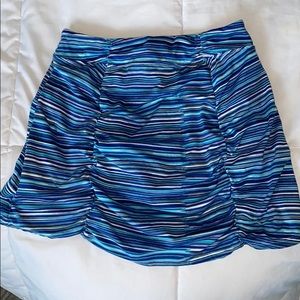 striped blue skort